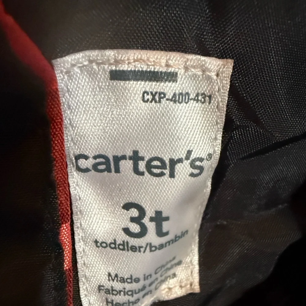 Carter's Red & Black lined Toddler Dress NWOT Size 3 T perfect for the Holidays